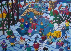 Terry Ananny - Winter Celebration - 36x48 - acrylic-canvas