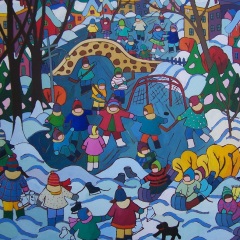 Winter Celebration - 36x48 - acrylic-canvas
