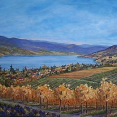"View from Grey Monk Winery" 20x30 Acrylic/Canvas SOLD