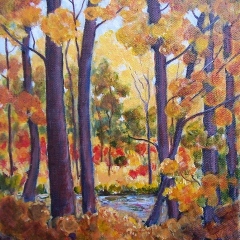 "Autumn Gold" 10x8 Acrylic/Canvas