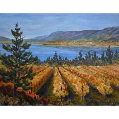 "Okanagan Vineyard" 12x18 Acrylic/Canvas